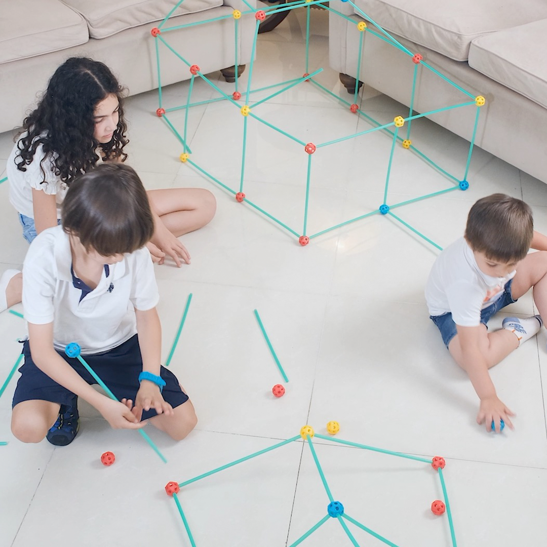 Fort Building Kit - Glow in the Dark - 128 pcs