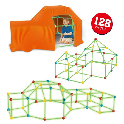 Glow in the Dark Fort Kit for Kids (128 PCS)