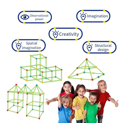 Glow in the Dark Fort Kit for Kids (128 PCS)