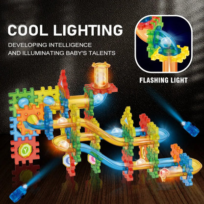 Pipeline Rolling Marble Run Set (78 PCS)