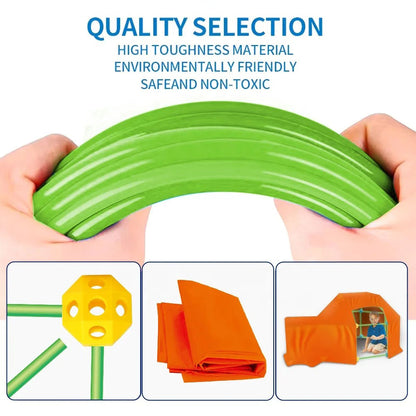 Glow in the Dark Fort Kit for Kids (128 PCS)