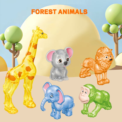 Magnetic Tiles Building Blocks - Safari Animals (36 pcs)