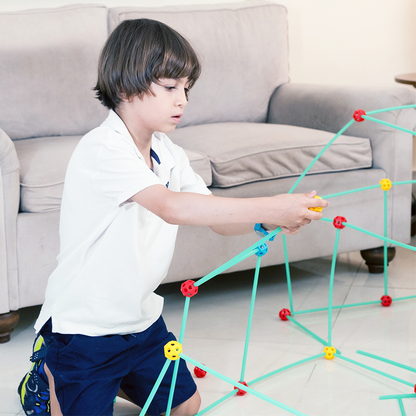 Glow in the Dark Fort Kit for Kids (128 PCS)