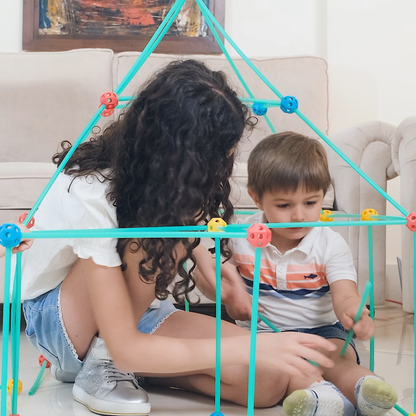 Glow in the Dark Fort Kit for Kids (128 PCS)