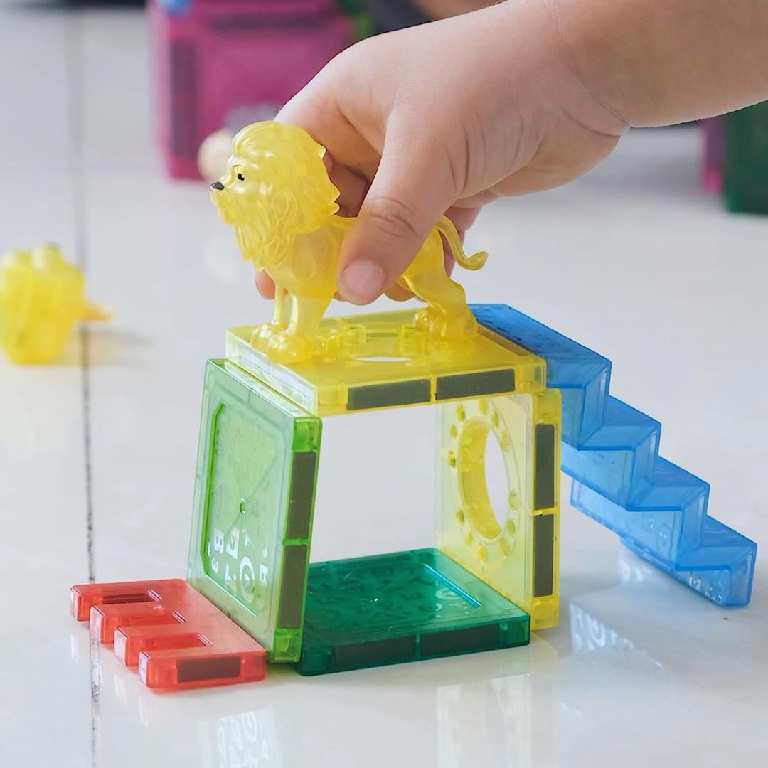 Magnet Building Blocks Safari Animals - 36 pcs