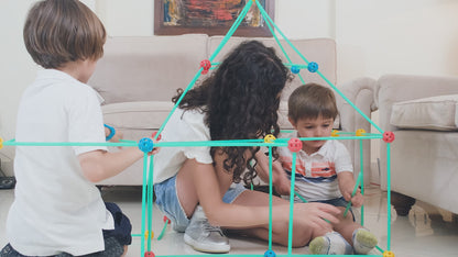 Glow in the Dark Fort Kit for Kids (128 PCS)